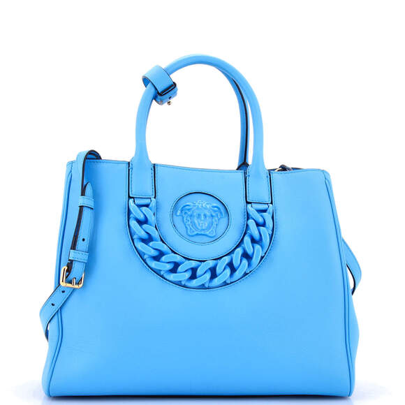 Versace Handbags - Versace Large La Medusa Convertible Tote Bag Leather